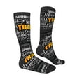 thumbnail image 3 of Fotbe Travel print Women's Men's Novelty Crew Socks Cotton Socks Knee High Socks for Walking,Running,Nurses,Pregnancy, 3 of 9
