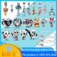 thumbnail image 2 of 100% 925 Sterling Silver Disney Charm Charm Beads for Pulsera Pandora Women Bracelet Necklace Jewelry Jewelry Gift Wholesale Gao Jinjia LED, 2 of 2