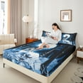 thumbnail image 4 of Castle Fairy Animal Wolf Full Size Sheets for Teenagers,Jungle Wildlife Bed Sheets, 4 of 7