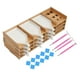 thumbnail image 3 of Bandejas organizadoras de accesorios, kits de suministros de arte, soporte de madera para manualidades. 12 bandejas, 3 of 8