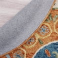 thumbnail image 6 of 4â€™ Round Orange Traditional Medallion Area Rug, 6 of 8