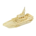 thumbnail image 4 of Wooden Puzzle Assembly Model Educational Car Model Desk Decoration DIY Crafts 3D for Birthday , Patrol Boat, 4 of 10