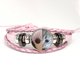 thumbnail image 5 of Jujustu Kaisen-pulsera de cuero rosa, brazalete multicapa con botón de cabujón de cristal, Gojo Satoru, Choso Geto, 5 of 5