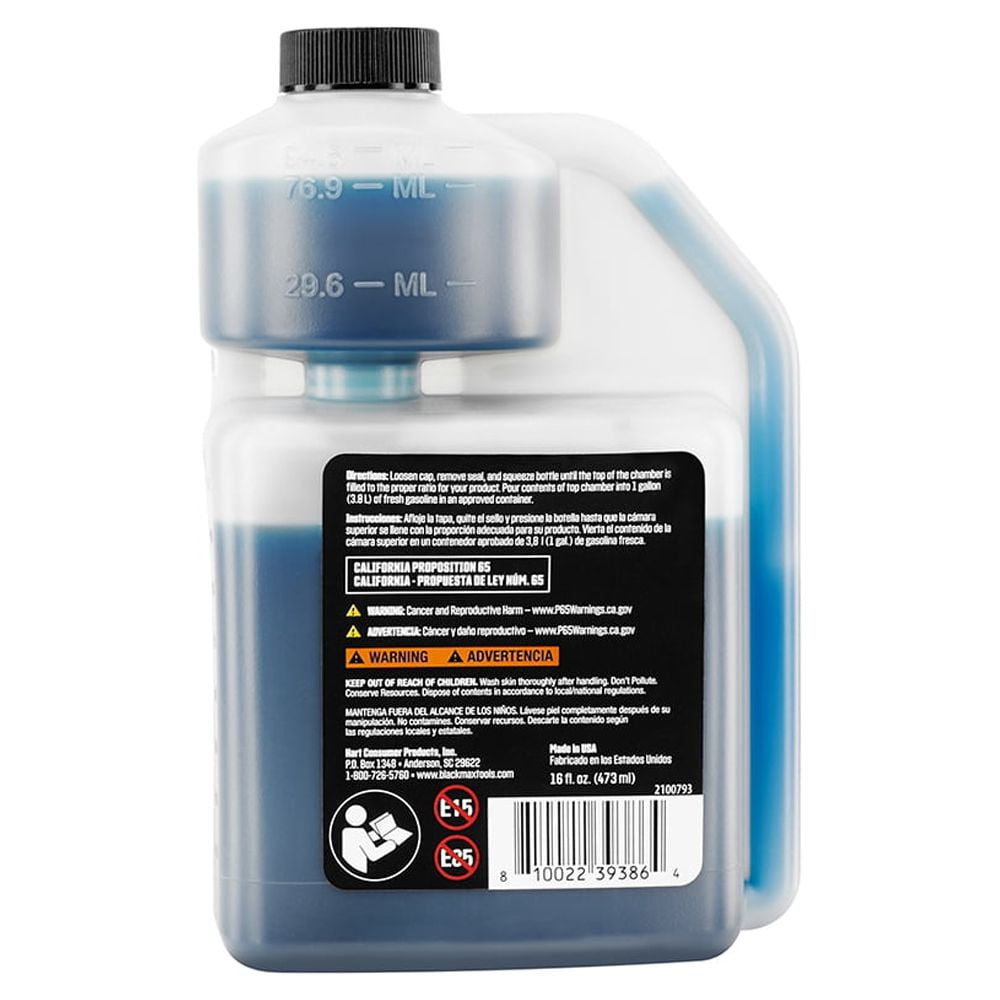 Black Max 16oz Synthetic Blend 2-Cycle Oil, Makes 6 Gallons
