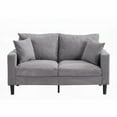 thumbnail image 3 of 57" High Resilience Loveseat Sofa, Wooden Frame | Small Space Saving & Comfortable, 3 of 11