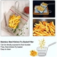 thumbnail image 3 of Stainless Steel Mini Fry Baskets, Practical Basket For Cooking And Serving, Easy To Use And Clean, Wire Handle For Convenient Storage, 3 of 5