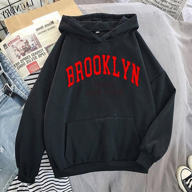 Sudadera con capucha con estampado de letras de Nueva York para hombre y mujer, abrigo de moda, sudaderas de gran tamaño, ropa Unisex xuanjing unisex