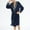 Navy, variant on Lollipie Mens Plush Fleece Hooded Robe, Long Warm Shawl Collar Bathrobe with Pockets