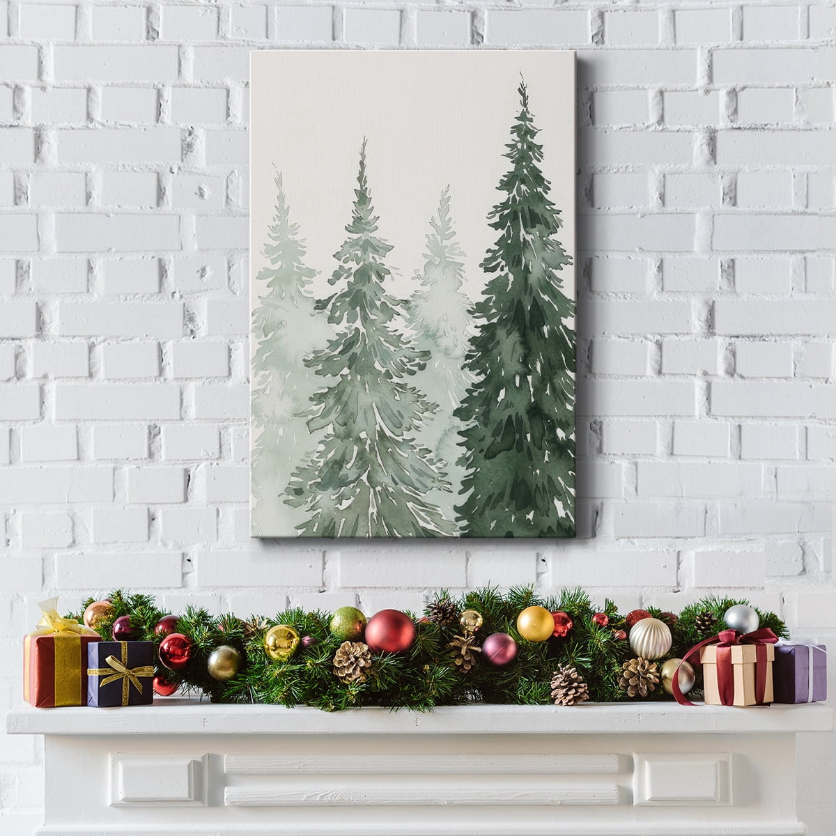 Winter Washed Coppice I- Gallery Wrapped Canvas