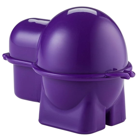 Hutzler Egg To-Go Container with Salt Shaker, Hard Boiled Egg Holder with Lid - Purple