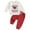 style-30 Red, variant on Girls Outfits Toddler Baby Girl Fall Winter Clothes Print Long Sleeve Pullover Sweatshirts Stripe Pants Farm Goose Outfit Size 0 6 Months (Pink,0-6 Months)