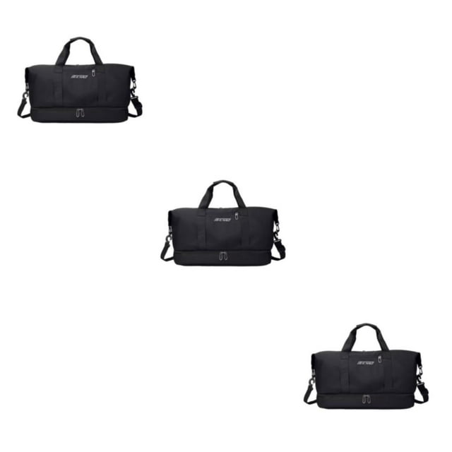 Baohd 1/2/3 Cloth Wet And Dry Separation Travel Bag - Convenient And Practical Large Capacity Travel Bags All Black 3PCS