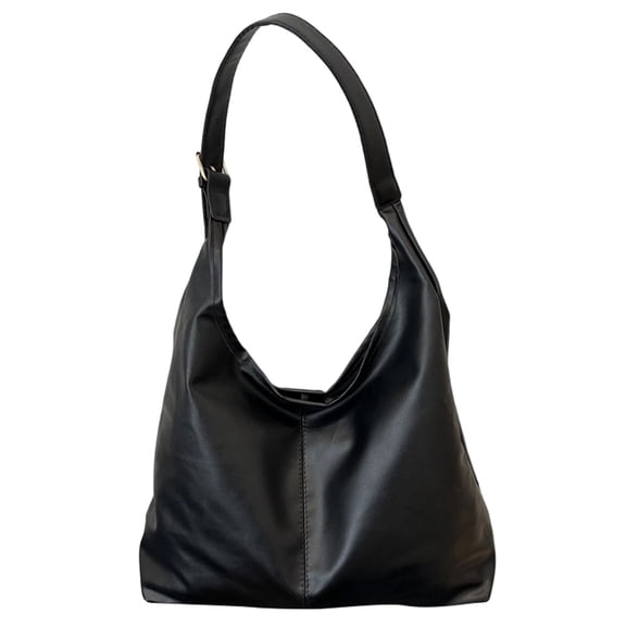 bestolf Slouchy Hobo Bag Women Shoulder Bag Slouchy Tote Crossbody Handbag Purse for Commuting Work Daily Errands (Black )