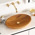 thumbnail image 5 of Costway 23.5" x 16" Vessel Sink Teak Wood Washbasin with Drainage Hole & Smooth Finish, 5 of 10