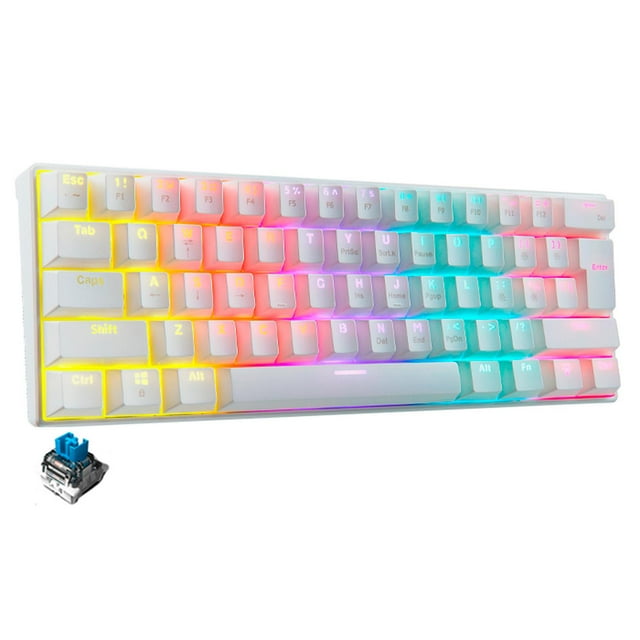 Teclado Gamer Mecanico XPG SUMMONER MINI Switch Blue RGB USB Blanco SUMMONERMINI61BL-WHCES blanco