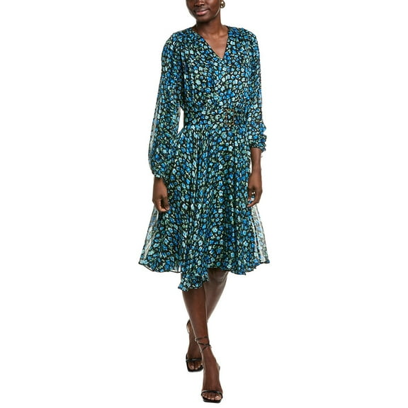 Elie Tahari womens The Annika Midi Dress, 4, Blue