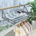 thumbnail image 1 of Retractable Hanging Drying Rack for Balcony Railings Windowsill Adjustable Telescopic Towel Rack Detachable Radiator Clothes Airer Portable Clothes Drying Rack, 1 of 7