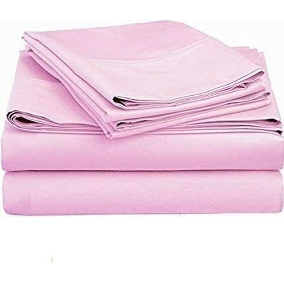 400 Thread Count 100% Egyptian Cotton 3 Piece Duvet Set with Zipper Closure & Corner Cal King/King 3 Pc Duvet Set Color Pink Solid
