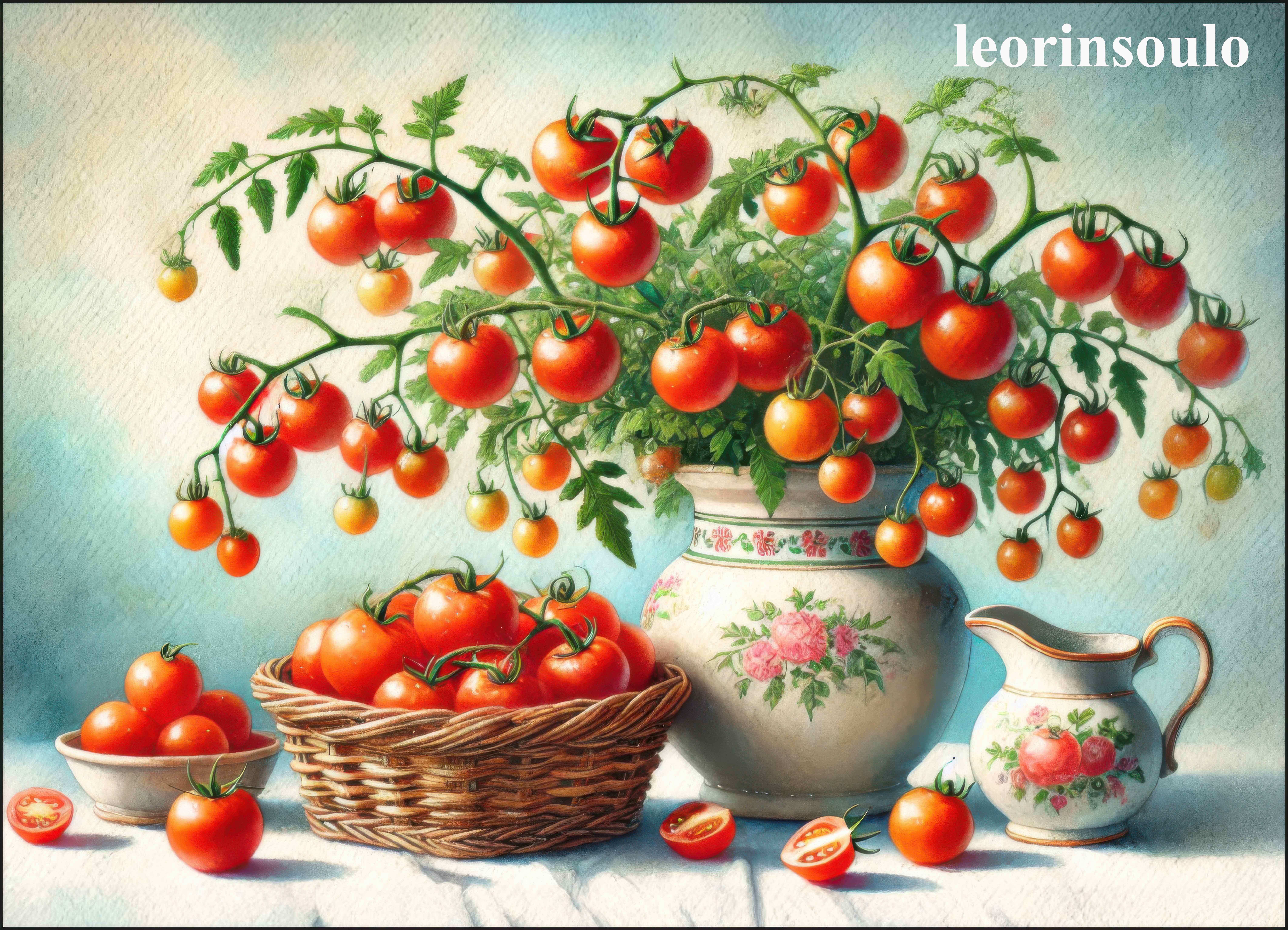 Tomato Teapot Still Life Stove Cover Mat – Heat Resistant Kitchen Mat for Glass Cooktops (28.3×20.5in)