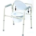 Drive Medical Deluxe Folding Commode with Commode Bucket and Splash