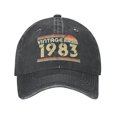 thumbnail image 2 of Gorra de béisbol clásica de algodón para hombre y mujer, gorro ajustable de estilo Vintage, ideal para regalo de cumpleaños de 40 a 40 años, 1983, 2 of 4