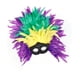 thumbnail image 5 of Tocado de plumas, accesorio de disfraz para carnaval, espectáculos escénicos Verde Amarillo, 5 of 9