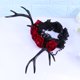 thumbnail image 3 of FELTECHELECTR Diademas creativas de Halloween con astas brillantes, accesorios para el cabello, diadema floral, diadema navideña, regalo, 3 of 7