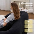 thumbnail image 3 of Timbernest 70" Boneless Couch, Convertible Sofa Bed, Fold Out Sleeper Loveseat, Black, 3 of 11