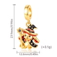 thumbnail image 3 of 925 Sterling Silver Golden Wizard Bunny Dangle Charm for Bracelet Charms Necklace Pendants Jewelry, 3 of 5