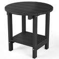 thumbnail image 2 of ZEKOO Round Plastic Adirondack Tables Outdoor Side Table Black, 2 of 7