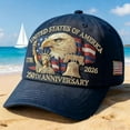 thumbnail image 5 of US 250th Anniversary Celebration Hat, Adjustable Retro Bald Eagle Patriotic Cap for Men Women, 5 of 6