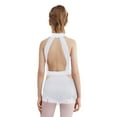 thumbnail image 3 of Yhong Robe de Danse Latine à Franges pour Filles, Justaucorps Sans Manches Scintillant, Jupe à Franges, Tenue de Danse Tango Rumba Samba, Blanc 16, 3 of 5