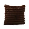 thumbnail image 3 of Funda de almohada de felpa de piel sintética, funda de almohada, funda de cojín para sofá, dormitorio, sala de estar, hotel, regalo de inauguración de Marrón oscuro, 3 of 8