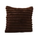 thumbnail image 3 of Funda de almohada de felpa de piel sintética, funda de cojín suave de lujo para silla Marrón oscuro, 3 of 9