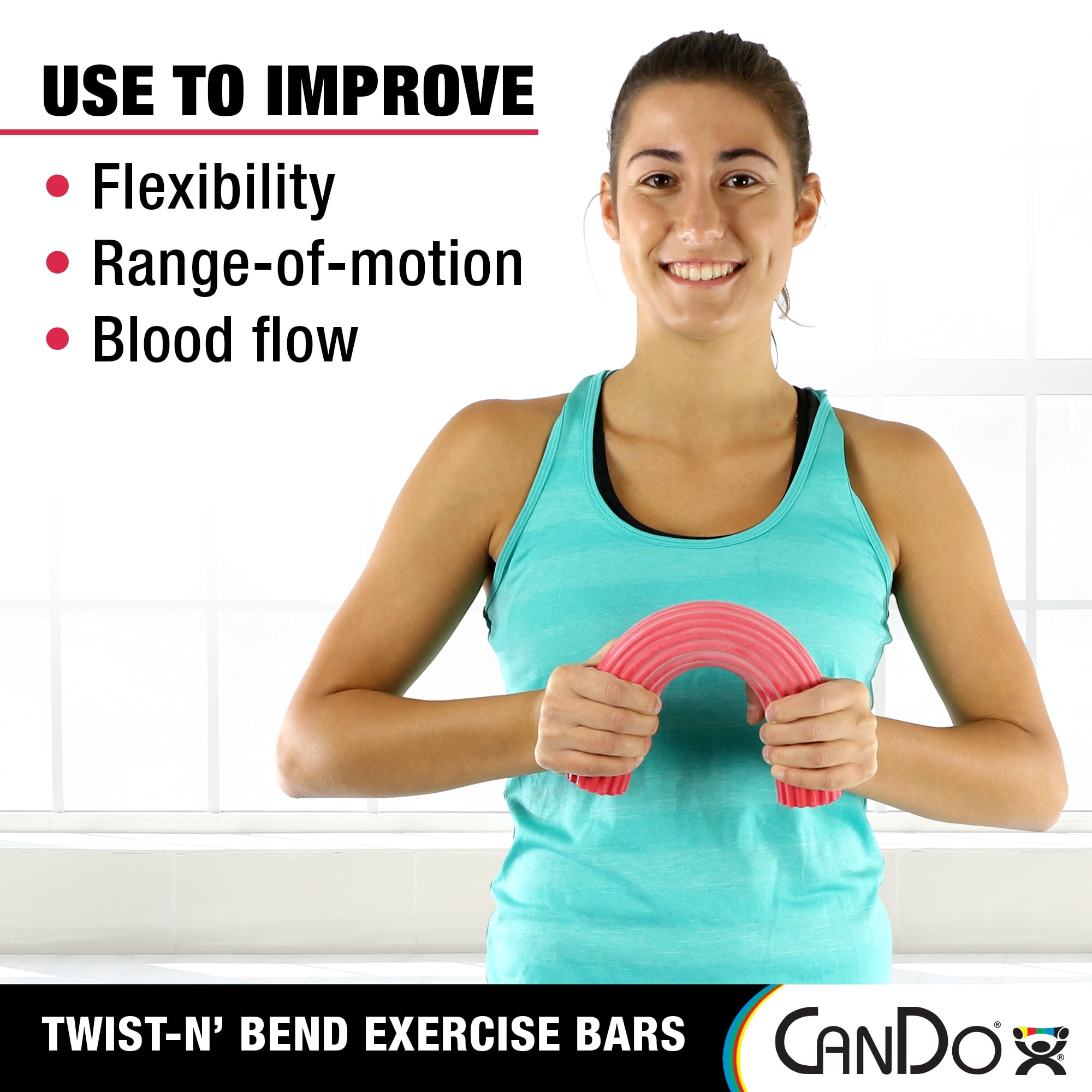 CanDo Twist n Bend Flexible Resistance Bars For Grip And