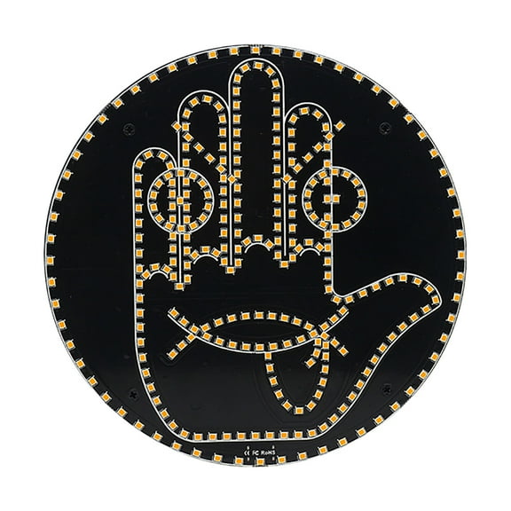 Car LED Funny Light with Remote Control, Rear Window Multi-functional Gesture Light Palm Lights