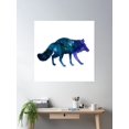 thumbnail image 2 of Fox Silhouette Poster Wall Art, Modern Wall Decor For Living Room Bedroom, 17x17 UNFRAMED, 2 of 3