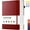 Burgundy, variant on A4 Hardcover PU Leather Horizontal Diary - 320 Pages 100GSM Thick Paper, 8.5×11" Professional College Planner Notebook