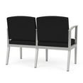 thumbnail image 3 of Amherst Steel Reception Waiting 2 Seat Tandem Seating / Silver Steel / Black, 3 of 3