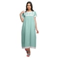 thumbnail image 1 of Moomaya Chemise de Nuit Maxi à Manches Courtes Imprimée, Boutonnée, en Coton, Tenue de Sommeil, 1 of 5