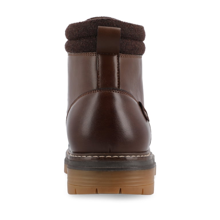 Vance Co Mens Fegan Tru Comfort Foam Cap Toe Lace-up Ankle Boots Brown Size 11.5 Vance Mens Fegan Cap Toe Lace-up Ankle Boot - Walmart.com main image 4