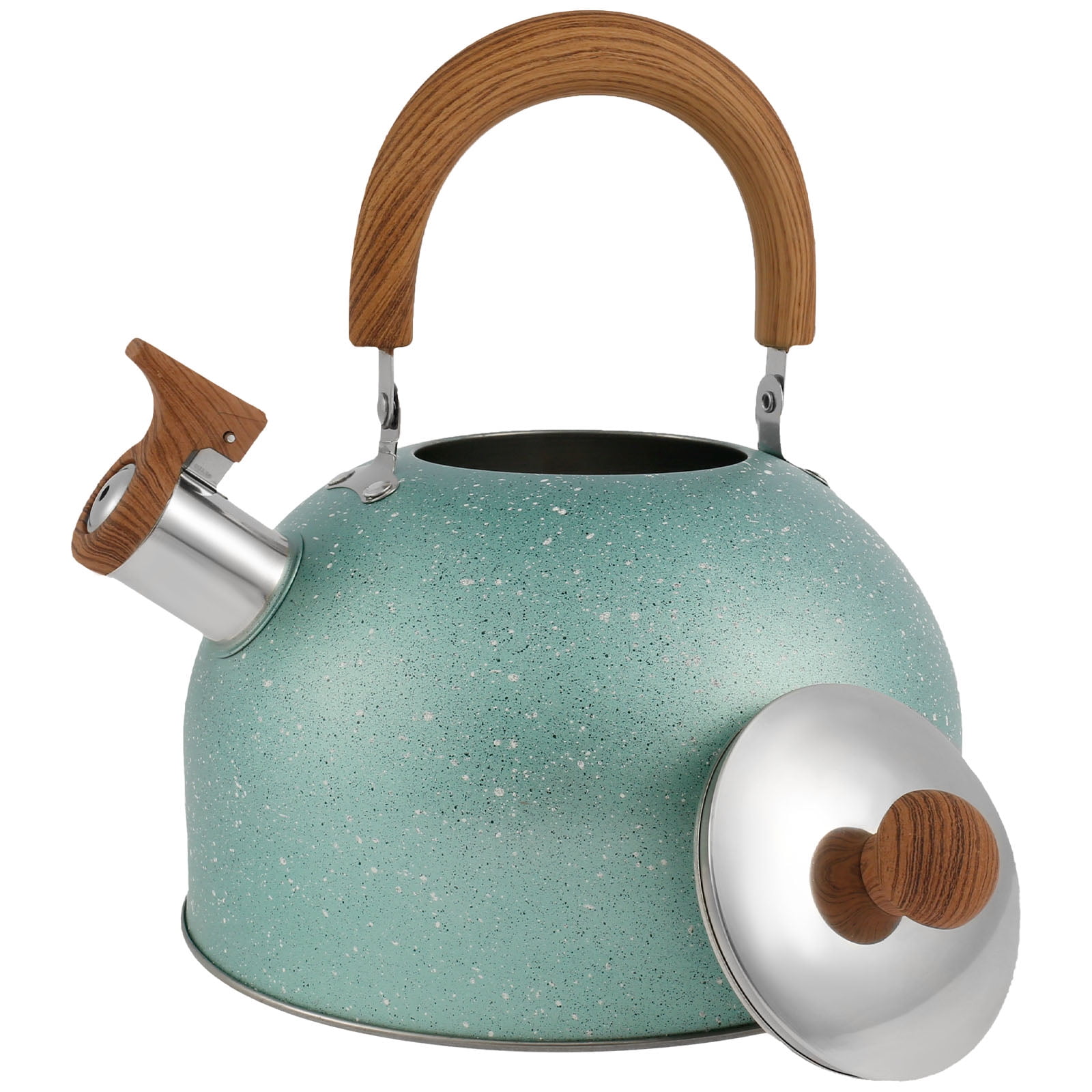 2.6 QT Tea Kettle Stainless Steel Whistling Tea Kettle with Stay Cool Handle Fast Boiling Tea Pot Large Capacity Teapot Stovetop Water Boiler for Stove Top Home Kitchen