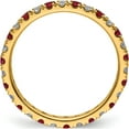 thumbnail image 2 of 14K Yellow Gold Lab Grown Diamond Si1/Si2 G H I & Cr Ruby Eternity Band (Size 9) Made In India et0049-cru-050-9ylg, 2 of 5