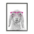 thumbnail image 2 of Stupell Industries Farmhouse Sheep Pink Glasses Animals & Insects Painting Gray Framed Art Print Wall Art, 2 of 5