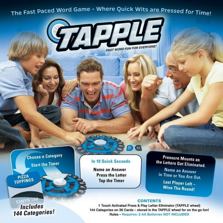 Tapple Word Game by USAopoly, Fast-Paced Family Board Game, 2 - 8 Players  Ages 8 and up