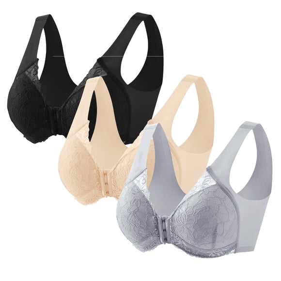 Uqiangy Breathable Anti Sagging Breast Bras Comfortable Bras for Women Women's Bras Bras for Women Underwire Breathable Bras for Women Lace Bra Top Womens Lace Bra Gold L
