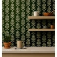 thumbnail image 4 of S4Sassy Peel & Stick Vinyl Wallpaper, Flower Block Wall Paper Contact Paper Waterproof- Green, 25"X 240", Removable Asian Style Covering For Home Decor In Bedrooms & Living Areas, Renter Space, 4 of 8