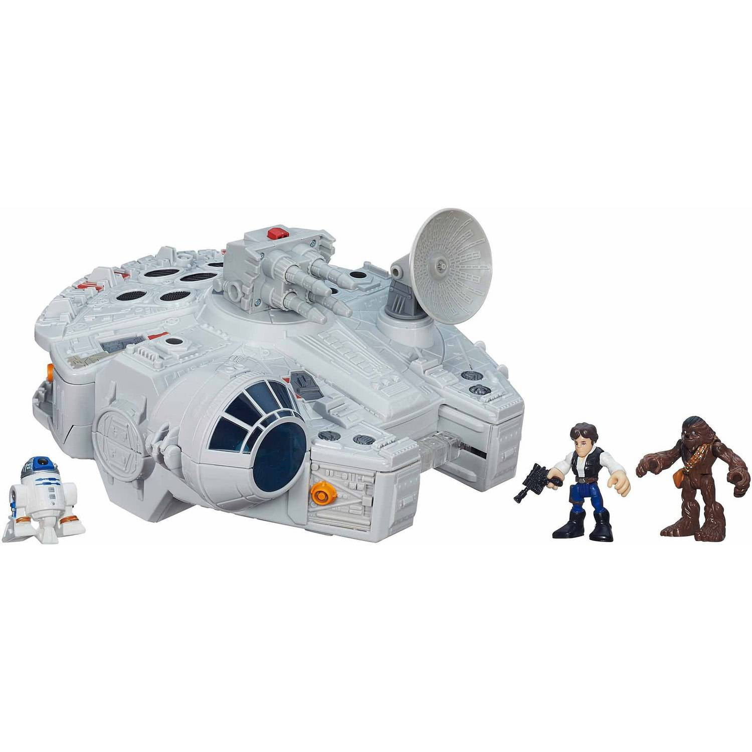 Hasbro Star Wars Playskool Heroes Jedi Force Millennium Falcon With Han Solo Chewbacca Playset Action Figure for sale online 