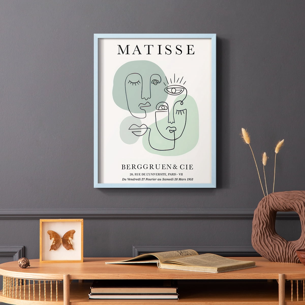 Matisse CLXXIX Framed Print in Blue Solid Wood 8 x 10 Framed Print