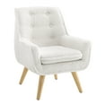 thumbnail image 3 of Powell Crane Kid's Button Tufted Accent Lounge Chair, Natural/Sherpa, 3 of 11
